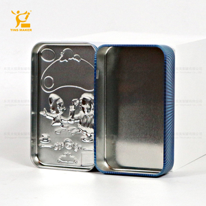 Tinsmaker bán buôn tùy chỉnh dập nổi hình chữ nhật bản lề hộp Thiếc Có thể OEM & ODM trò chơi Tarot thẻ Poker hộp thiếc kim loại bao bì - Product Image 3