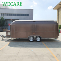 WECARE Camion de restauration mobile, bar à grillades, cuisine entièrement équipée, en acier inoxydable, miroir, café, remorque alimentaire avec COC VIN