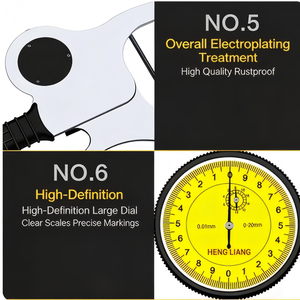 Calibrador de Mordazas Extensible Portátil - Medidor de Espesor Manual para Tubos, Plástico, Pruebas de Espesor de Láminas Metálicas - Product Image 5