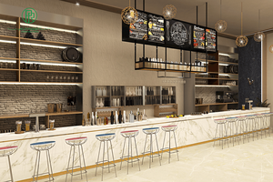 Quầy Tự Chọn Bằng Đá Cẩm Thạch Thiết Kế Nhà Hàng Sang Trọng Bán Sỉ Quầy Phục Vụ Khách Sạn Để Bán - Product Image 5