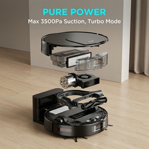 หุ่นยนต์ดูดฝุ่นอัจฉริยะอเนกประสงค์ กำลังดูด 3500Pa หุ่นยนต์ทำความสะอาดอัจฉริยะ - Product Image 3