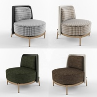 Fauteuil de salon luxueux en tissu rembourré, fauteuil d'appoint, canapé, base en acier inoxydable doré, mobilier pour hall d'hôtel et hôtellerie