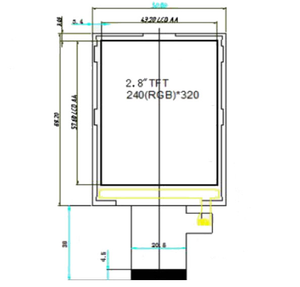 OEM 2,8 "pulgadas de pantalla grande de china 240 (RGB) * 320 TN LCD módulo withRGB 16/18bit 40PIN interfaz para equipos médicos - Product Image 4
