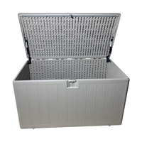 Boîte de rangement extérieure en plastique pour terrasse, jardin, cour, armoire de rangement étanche pour outils de jardinage, casiers de rangement domestiques