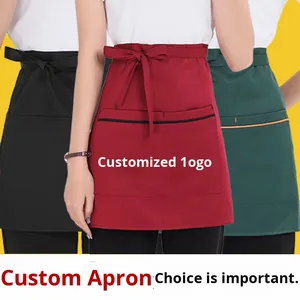 Tạp Dề Vải Bạt nửa chiều dài kiểu Hàn Quốc có thể tùy chỉnh thân thiện với môi trường & bền cho các cửa hàng cà phê và cửa hàng bánh - Product Image 4