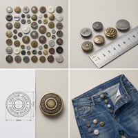 Boutons en métal en alliage de zinc gravés et embossés avec logo personnalisé, durables et professionnels, pour jeans et vestes en denim