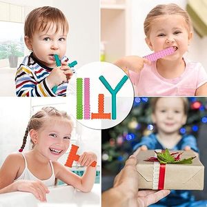 Tự kỷ đặc biệt nhu cầu bằng miệng động cơ nhai công cụ 4 gói Silicone <span class=keywords><strong>Chew</strong></span> Ống mọc răng gậy cảm giác nhai đồ chơi cho trẻ em tự kỷ - Product Image 2