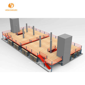 Industriale materiale da costruzione verniciatura a polvere magazzino fornitori della cina Q235 di stoccaggio heavy duty piano rialzato pallet scaffalature - Product Image 4