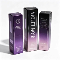 Boîte en carton personnalisée avec logo, à couvercle rabattable, haute et fine, pour tube cosmétique à lèvres longue tenue et haute pigmentation