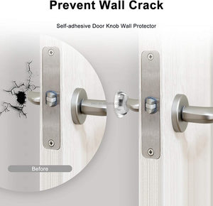 Perilla de puerta de goma transparente discreta absorbente de golpes duradero, Protector de pared redondo, tapones de puerta de goma para daños en la pared y ruido - Product Image 4