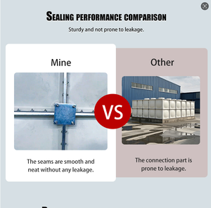 Usine personnalisée grand réservoir d'eau 1000L FRP segmenté stockage Composite modulaire pour fermes maison hôtel utilisation 220V collecte des eaux de pluie - Product Image 4