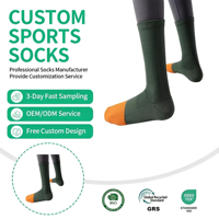 Chaussettes de cyclisme à compression avec logo personnalisé, séchage rapide, évacuation de la transpiration, respirantes, chaussettes de sport professionnelles tricotées, antidérapantes