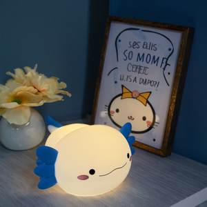Lámpara de <span class=keywords><strong>Ajolote</strong></span>, Luz Nocturna de Silicona USB, Luces Nocturnas de Animales, Lámpara de Noche para Habitación Infantil - Product Image 4