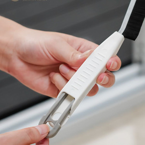 Cepillo multifuncional de nailon para huecos de tira larga, cepillo para grietas, mango de limpieza de suelo de inodoro con cerdas, herramienta de limpieza de baño - Product Image 2