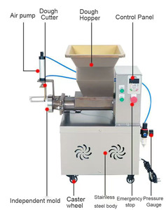 Divisore Automatico <span class=keywords><strong>di</strong></span> Pasta GFully, Macchina per Porzionare Impasto <span class=keywords><strong>Pizza</strong></span> 6000 pz/h, Acciaio Inox per Alimenti, <span class=keywords><strong>Porzioni</strong></span> 5-500g, Ottima Qualità - Product Image 6