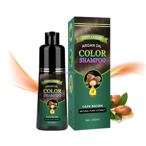 La migliore vendita di Shampoo organico istantaneo per tinture per capelli facile da usare senza ammoniaca Formula a base di erbe colorante a caldo - Product Image 1