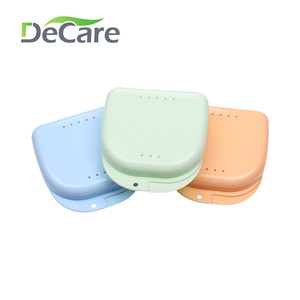 DeCare Orthodontic Braces Case Retainer Storage <b>Box</b> Small Portable Invisible <b>Denture</b> Case for Teeth Care - Product Image 1