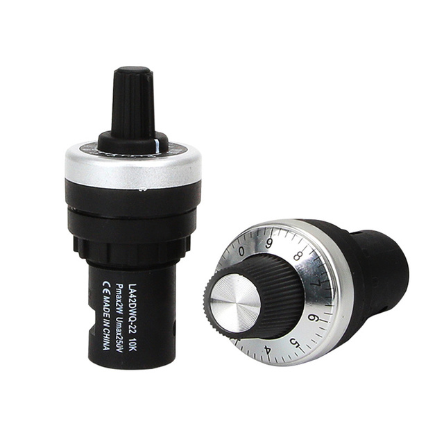 LA42DWQ-22 22mm Mounting Hole 5k 10k IP65 22mm Rotary Pot Variable Speed Converter Potentiometer