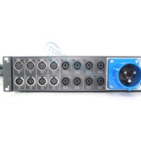 Séquenceur de puissance professionnel 2U pour rack, distributeur 16A/32A, gestionnaire de puissance professionnel LAS4+8 voies pour éclairage de scène