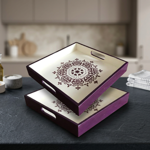 Bandejas de Madera Decorativas Multifuncionales, Desechables, Ecológicas, Hechas a Mano, para Servir Alimentos, con Impresión Personalizada, Aptas para Lavavajillas y Microondas - Product Image 1