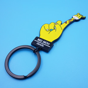 Custom Supply Cartoon Giraffe Hand Keychain Durable Metal <b>Key</b> <b>Ring</b> Business Gift Promotional <b>Accessory</b> - Product Image 2