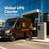 Service d'expédition express mondial DHL, livraison internationale rapide, manutention sécurisée des colis et livraison fiable dans le monde entier