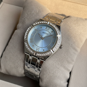 <span class=keywords><strong>Reloj</strong></span> Cronógrafo <span class=keywords><strong>de</strong></span> Lujo para Mujer, 36 mm, Tamaño Clásico, Acero Inoxidable, Cuarzo, Cristal Mineral, Resistente al Agua 30M - Product Image 1