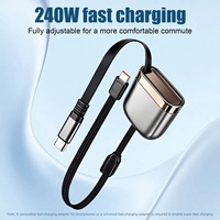 Cable de Datos USB-C a USB-C Extensible Ultra Rápido de 240W, Carga Rápida, Fácil de Transportar, OEM