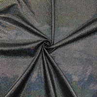 Tissu imprimé à laser scintillant élastique, feuille holographique, en spandex, pour les costumes de bain