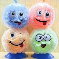 Nouvelle balle en peluche PVC mignonne de dessin animé, jouet élastique, cadeau éducatif interactif pour enfants, balle rebondissante