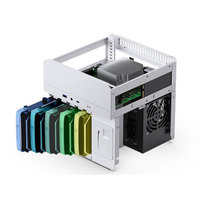 JONSBO N2 ITX Mini NAS Server Casing Kecil All-In-One Aluminium Portabel dengan 5 Slot Hard Disk Chassis Hot-Swappable