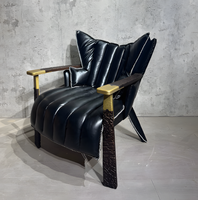 Fauteuil de loisirs de style rétro du milieu du siècle, en bois de frêne sculpté, fauteuil d'appoint individuel pour salon, salle de thé, mobilier de maison