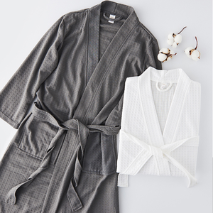 Accappatoi Leggeri per <span class=keywords><strong>Donna</strong></span> e Uomo, Pigiama <span class=keywords><strong>Kimono</strong></span> in Tessuto Waffle con Scollo a V, Vestaglie Sexy Estive - Product Image 3