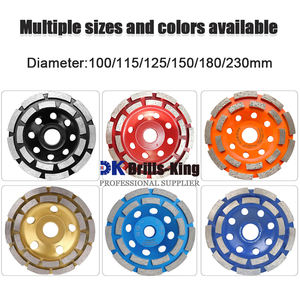 Mola in calcestruzzo a doppia fila 4 1/2 in muratura diamantata a tazza 4.5 diamantata a disco - Product Image 5