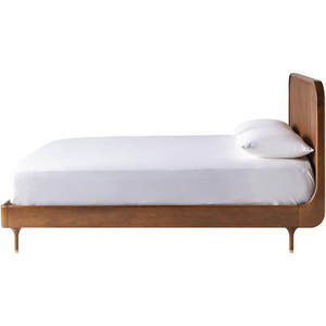 Le tissu mou de velours de lit en bois tufté de conception moderne couvrent avec la caractéristique Up-Holstered - Product Image 3