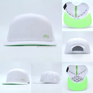 Oem custom logo a <b>Frame</b> Hats Luxury Mens Golf Hat Performance Wide Brim Suede Baseball Cap snapback Hats with Rubber Pvc logo - Product Image 3