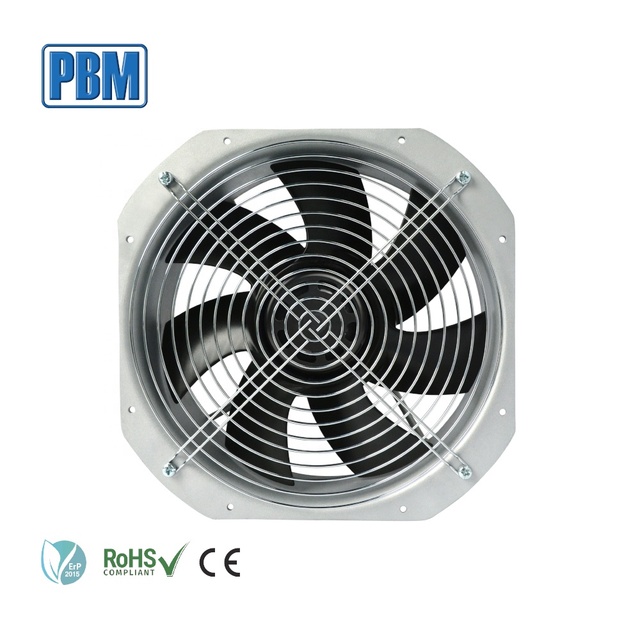 280x280x80mm EC 230V Wall-Mounted Axial Fan IP55 Protection Stainless Steel Blades Ball Bearing Ventilation System Electric 215