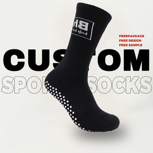 Wholesale High Quality Custom Logo Print Crew Terry Fashion Sport <b>Grip</b> <b>Socks</b> for Men OEM Designer Crew <b>Socks</b> - Product Image 2