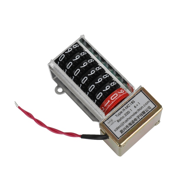 Stepper Motor Counter with Ratio 100:1 and 6+1 Digits for Three Phase Electronics Meter Model H-MC18S E-POWER