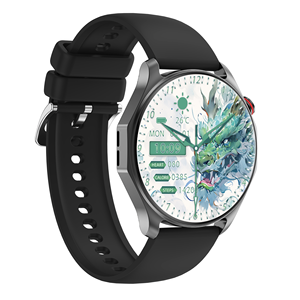 สมาร์ทวอทช์ AMOLED ทรงกลม<span class=keywords><strong>สวย</strong></span>งาม รุ่นใหม่ล่าสุด ตรวจวัดสุขภาพ ECG + PPG 2026 พร้อมวัดอุณหภูมิและไฟฉาย - Product Image 1