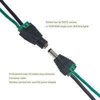 Cable de alimentación de extensión de CC 12V 24V Jack hembra macho hembra 5,5*2,1mm conector de enchufe de CC para tira LED