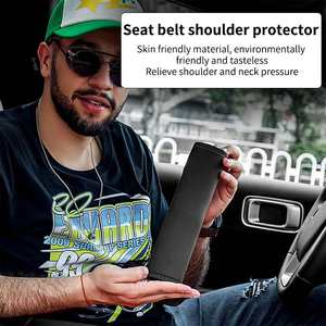 2 पीसी नरम ऑटो सीट बेल्ट कवर, सभी कारों और बैकपैक 2 बिंदुओं के साथ अधिक आरामदायक ड्राइविंग संगत - Product Image 2