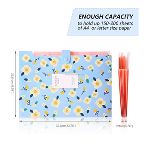 Đa Màu sắc xách tay nút nhựa accordion tài liệu thư mục không thấm nước 5 túi mở rộng tập tin thư mục - Product Image 1