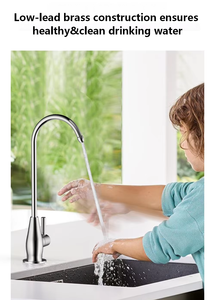 Grifo <span class=keywords><strong>de</strong></span> Fregadero <span class=keywords><strong>de</strong></span> Cocina Moderno, Electrochapado, <span class=keywords><strong>de</strong></span> Latón Bajo en Plomo, con Válvula <span class=keywords><strong>de</strong></span> Cerámica para Agua Potable Directa, <span class=keywords><strong>de</strong></span> un Solo Orificio, Montaje en Encimera - Product Image 2