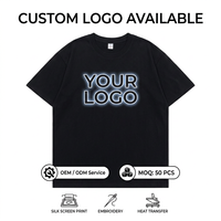 T-shirt en coton épais 260 GSM, coupe décontractée, épaules tombantes, uni, doux, respirant, vêtements pour hommes, logo de marque personnalisé