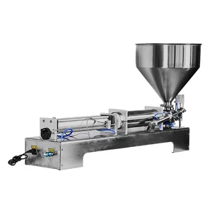 Machine de remplissage liquide avec piston pneumatique pour shampooing Gel eau vin lait jus vinaigre café huile boisson détergent remplisseur