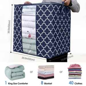Bolsas de Almacenamiento Grandes para Mantas de 100L, Paquete de 3 Organizadores de Armario y Contenedores de Almacenamiento, Organizador Plegable con Asa - Product Image 2