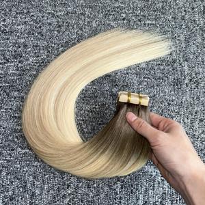 Facile à appliquer et à enlever la colle sûre Extensions <span class=keywords><strong>de</strong></span> cheveux russes Vente en gros Extensions avec bande Injection <span class=keywords><strong>de</strong></span> cheveux humains - Product Image 3