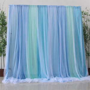 Nuovo Fondale in Tessuto <span class=keywords><strong>per</strong></span> Asilo, Decorazione <span class=keywords><strong>per</strong></span> Compleanni, Celebrazioni Nuziali, Tenda in Garza Arcobaleno - Product Image 1