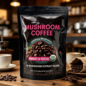 Café instantané Arabica supérieur avec Lion's Mane et Ganoderma, anti-brume cérébrale et stimulant de l'humeur, herbes chinoises biologiques - Product Image 2